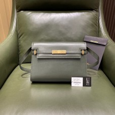 DARK GREEN MANHATTAN SHOULDER BAG IN BOX SAINT LEATHER