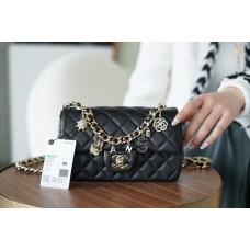 Top Quality Chanle Mini Classic Flap with Pendant Badge (20cm)