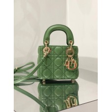 Super Micro Lady Dion Bag (Green, 12cm)