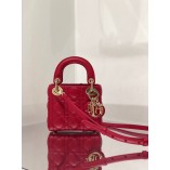 Super Micro Lady Dion Bag (Red, 12cm)