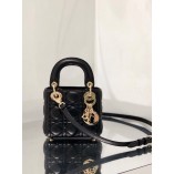 Super Micro Lady Dion Bag (Black, 12cm)