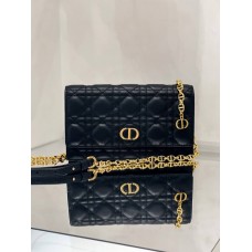Di☼r Caro Chain Bag in Black(20cm)