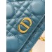 Di☼r Caro Chain Bag in Dark Blue(20cm)