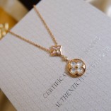 L&V Flower Fritillary Necklace ( 2 Flowers ）