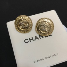 Ch@nel Vintage gold coin Ear Studs