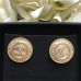 Ch@nel Vintage gold coin Ear Studs