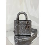 Lady Dion My ABCDion Bag with Lambskin(Gray, 20CM)