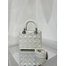 Lady Dion My ABCDion Bag with Lambskin(White, 20CM)