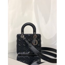 Lady Dion My ABCDion Bag with Lambskin(Black, 20CM)
