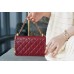CHANLE 2021 NEW WOC (WINE RED, GOLDEN HARDWARE, 20CM)