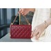 CHANLE 2021 NEW WOC (WINE RED, GOLDEN HARDWARE, 20CM)