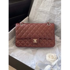 Chanle Classic Flap Lambskin (Wine Red, Golden, 3 Sizes)