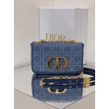 Dion Caro Handbag Small Size (Denim Blue, 20cm)