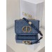 Dion Caro Handbag Small Size (Denim Blue, 20cm)