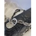 Dion Caro Handbag Small Size (Black with Silver Hardware, 20cm)