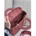 Medium Lady Dion D-Lite Bag(Rose Red, 24CM)