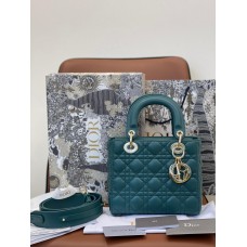 Lady Dion My ABCDion Bag with Lambskin (Malachite Green, 20CM)