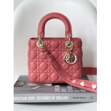 A LADY DION MY ABCDION LIGHT PINK BAG WITH LAMBSKIN(20CM)