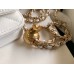 Lambskin WOC with little golden ball (White, Golden Hardware, 19cm)