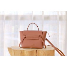 MICRO BELT BAG IN GRAINED CALFSKIN(New Pink 24CM)