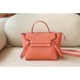 MICRO BELT BAG IN GRAINED CALFSKIN(Rose Orange 24CM)