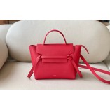 MICRO BELT BAG IN GRAINED CALFSKIN(Hot Red  24CM)