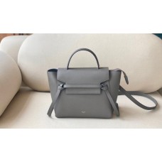 MICRO BELT BAG IN GRAINED CALFSKIN(Grey 24CM)