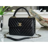 [TOP QUALITY] Chanle Trendy CC V-LINE (Black, Golden, 25cm)