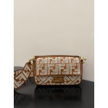 [TOP QUALITY] Fend1 New Baguette F logo Embroidery Handbag (26CM)