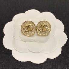 CHANLE CC CRYSTAL EAR STUDS