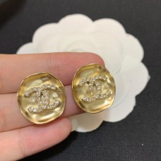 CHANLE CC CRYSTAL EAR STUDS