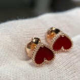 HEART DIAMOND EAR STUDS