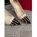 VALENTI  HIGH HEEL SHOES with Leather Lambskin Bottom (10CM)