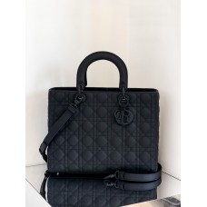 SUPER LARGE CANNAGE PATENT CALFSKIN LADY DION BAG