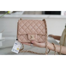 [TOP QUALITY] Chanle Classic Flap Lambskin (Rose Pink ,Golden, 17cm/20cm)