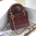 Mini Cannage Patent Calfskin Lady Dion Bag(17CM)