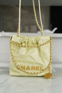 Chanel 23S 22Mini bag Light Yellow (20cm)