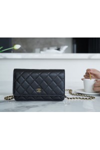 A [Nicole Recommend] Chanle CF Caviarleather WOC (Black,Golden, 19cm)