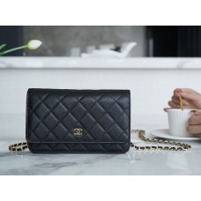 A [Nicole Recommend] Chanle CF Caviarleather WOC (Black,Golden, 19cm)