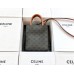 C*LIN* MINI VERTICAL CABAS IN TEXTILE WITH C*LIN* PRINT AND CALFSKIN(17CM)