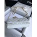 Chanle CF Caviarleather WOC (White,Golden, 19cm)