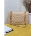 Chanle Classic Flap Lambskin (Apricot,Golden, 25cm)