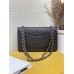 Chanle Classic Flap Lambskin (Black,Sliver, 25cm)