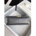 Chanle Medium Leboy  Handbag & Calfskin (Gray, Aged Golden Metal, 25cm)
