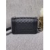 Chanle Mini Leboy  Handbag & Calfskin (Black,Silver Hardware, 20cm)