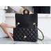 [TOP QUALITY] CHANLE CLASSIC FLAP CAVIARLEATHER (BLACK, GOLDEN, 20CM)