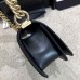 Chanle Mini Leboy  Handbag & Calfskin (Black,Golden, 20cm)