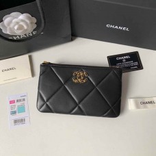 Chanle 19 Series Wallet (Black,11cm)