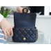 A TOP QUALITY Chanle Classic Flap Caviarleather (Pearl Black,Golden, 17cm)