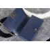 Chanle Mini Leboy  Handbag & Calfskin (Blue, Aged Silver Metal, 20cm)